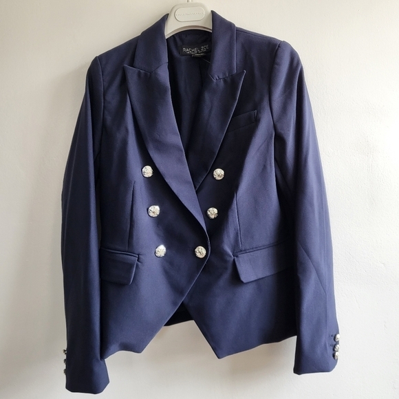 New Rachel Zoe Double Breasted Nautical Style Navy Blazer/Jacket New Size 8 US - Picture 6 of 10
